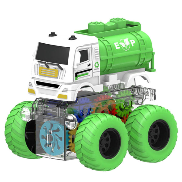 Friktionsdrivna leksaksbilar Push And Go Fordon Teknisk bil Militär bil Brandbil Monster Lastbil Leksaker Pojkar Present（Inbyggt batteri） D One Size