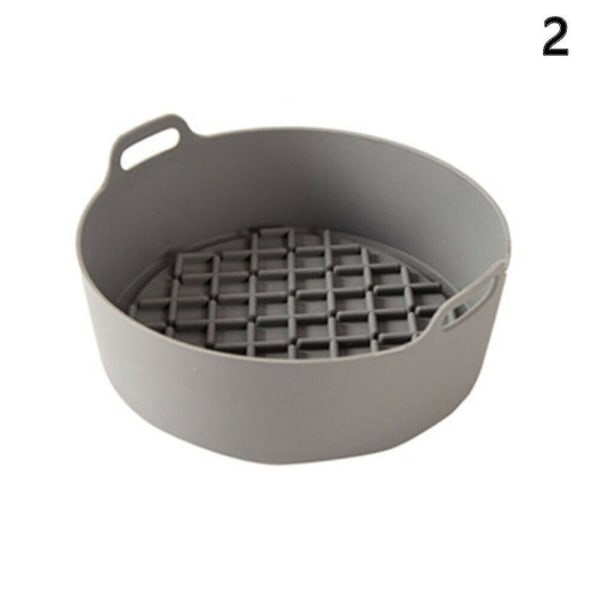 Bagekurv Airfryer Silikone Gryde Udskiftning Liners Airfryer Tilbehør Grey Round