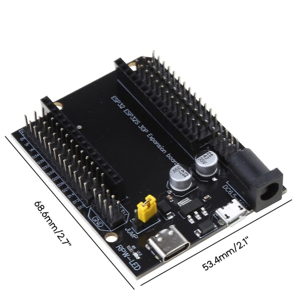 Esp32 Gpio Breakout Board 30 pins Type-c Microusb-utvidelse for Esp32-devkitc-32