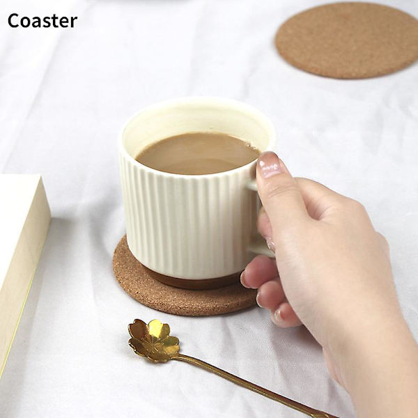 Cork Coaster 5/10 kpl kuppi teetä kahvimuki juomapidike keittiöön Luonnollinen puinen matto Astiasto Pyöreä juomaaluslevy - Mats &amp; Pehmusteet square 5 PCS