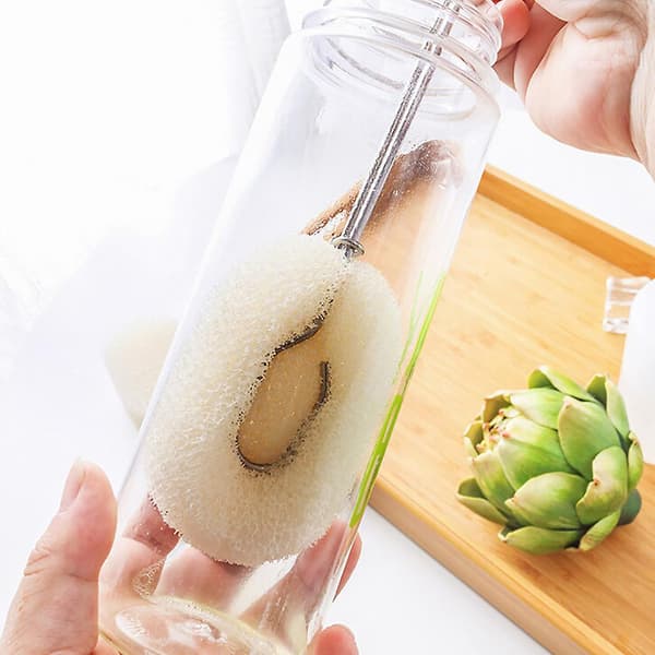 Långt skaft Svampborste för Vinglas Flaska Te Glas Kopp