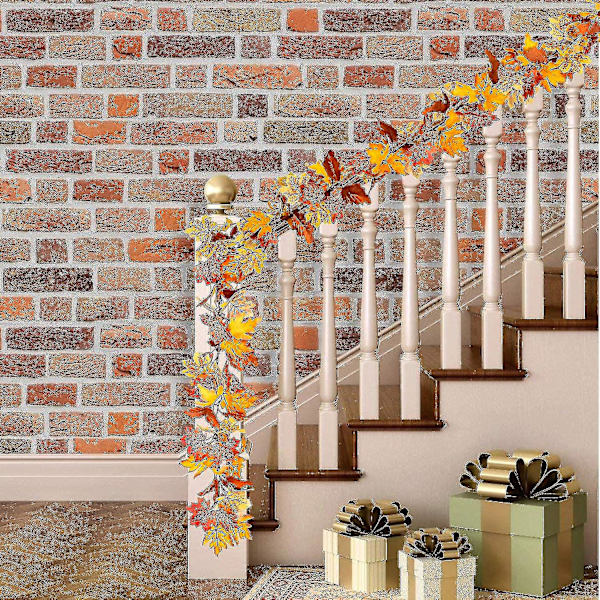 Fall Garland Maple Leaf riippuva viiniköynnöksen Garland keinotekoinen syksyn lehdet
