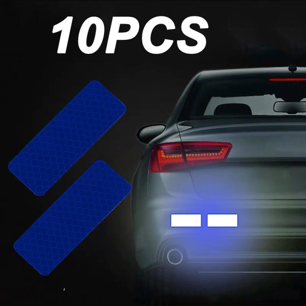10kpl/ set Auton puskurin Heijastavat Tarrat Heijastava Varoitusnauha Teippi Secure Heijastin Tarrat Tarrat Auton ulkovarusteet| | 5