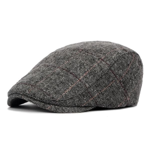 Damer og Herrer Klassisk Ullrutet Caps - Vilt Temperament - Spot Salg Gray