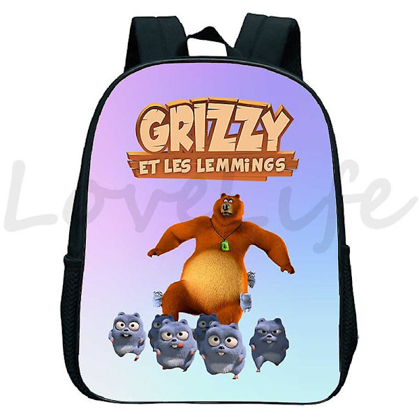 Sunlight Grizzy Bear Reppu Lasten Päiväkoti Koulukassit Lasten Sarjakuva Grizzy And The Lemmings Reppu Lasten Kirjalaukut 14