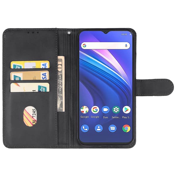 Telefondeksel i lær til CUBOT P80 Black
