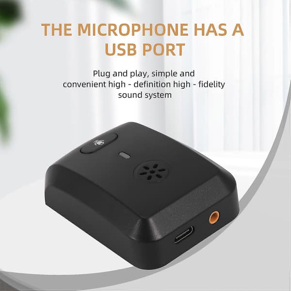 360 graders omnidirektionel mikrofon USB desktop computermikrofon til møder, kontor, onlineundervisning, liveudsendelse, spil