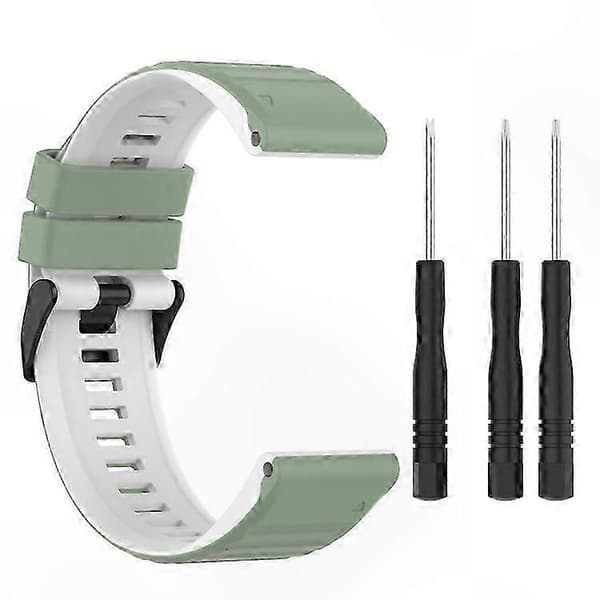 22 mm silikone farveblandingsurrem til Fenix 6 Black-grey