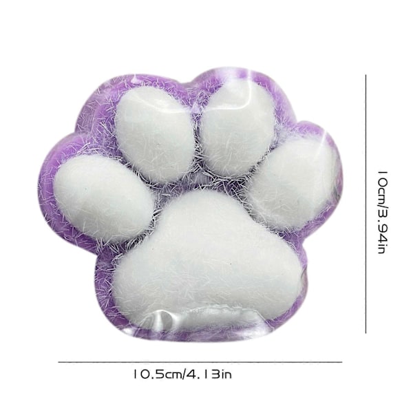 Håndlavede Taba Squishy Store Kattepote Silikone Klemmelegetøj til Stresslindring, Kattepote Kæmpe Pote Squishy Sensorisk Legetøj til Angst og Afslapning Purple
