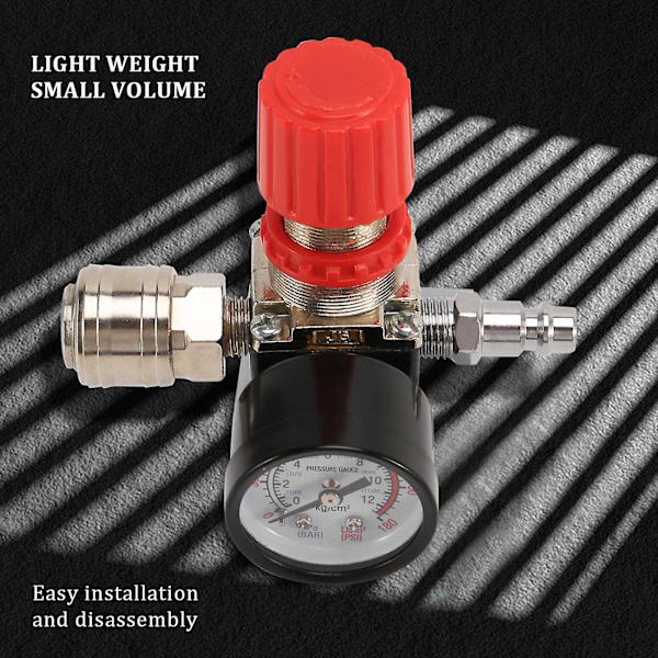 1/4 tomme trykregulator luftkompressor trykregulator reduktionsventil 3 huller kontrolventil