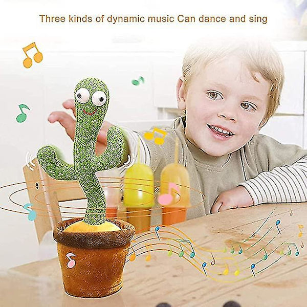 Cactus Plyslegetøj, pædagogisk legetøj til børn, der kan danse og synge
