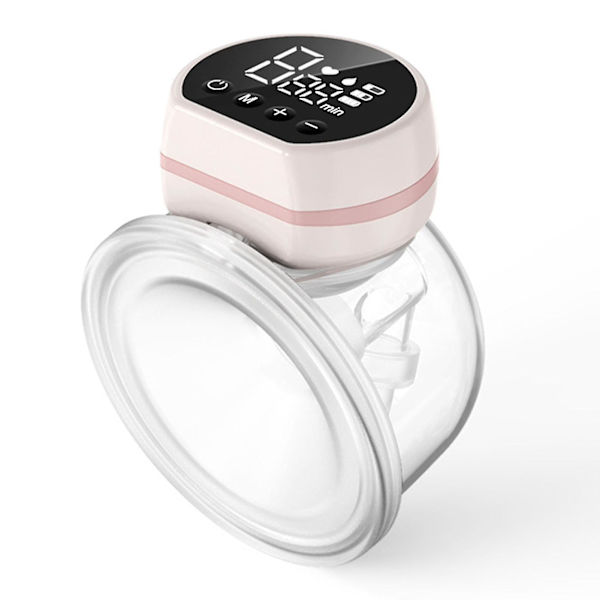 Sähköinen puettava rintapumppu, kädet vapaana, hiljainen, 3 tilaa, 9 tasoa, tehokas imu, LED-näyttö, imetyspumppu Pink