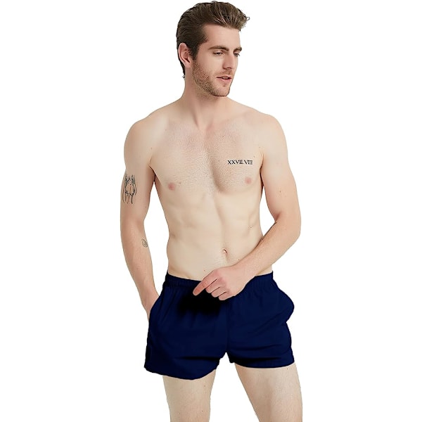 Badebukse for menn 3" svømmeshorts Quick Dry strandshorts med nettingfôr