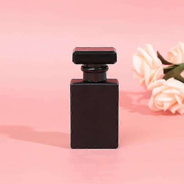 25-26 Tjock Glas Påfyllningsbar Parfymflaska Spruta Pump Parfymflaskor Behållare Black 30ml
