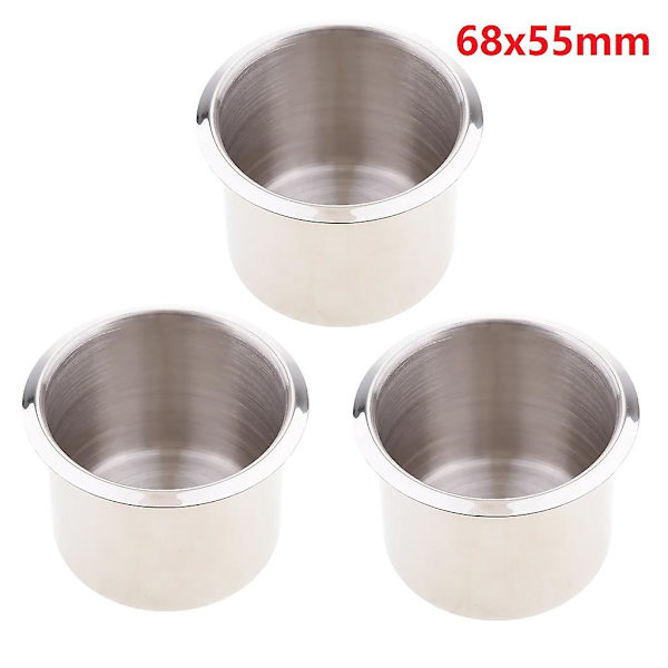 4st rostfritt stål pokerbord Mugghållare Inserts Infälld kopp Dryckeshållare För Bil Båt Lastbil Vattenflaskhållare - Dryckeshållare 3PCS