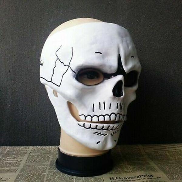 Skull Mask White Day Of The Dead Spectre James Fancy Costume Bond