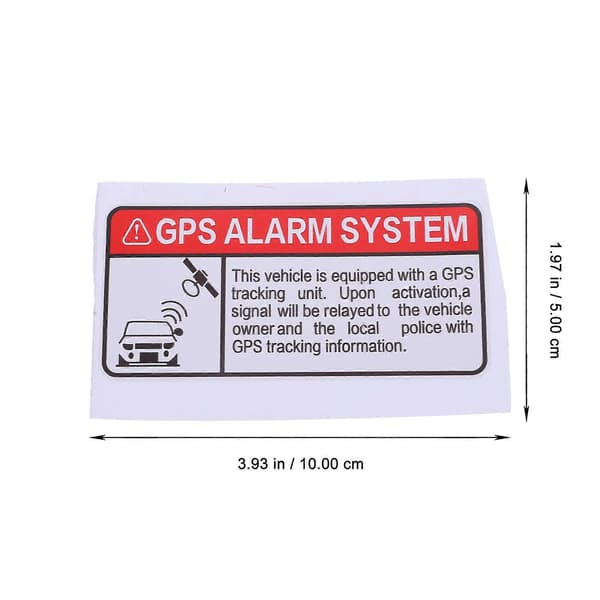 2 kpl GPS-hälytysjärjestelmän kyltti autotarrat varoitustarrat varkaudenestotarrat 10.00X5.00X0.20CM Multi