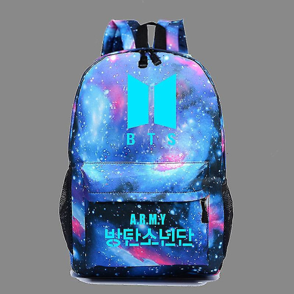 Bts Luminous Starry Bag Mandlige og kvindelige studerende Skoletaske Rygsæk Trend Korea-9_y
