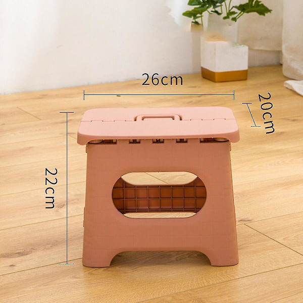 Stor trinskammel Foldbar Multi Purpose Heavy Duty Home Kitchen Kids Pink L