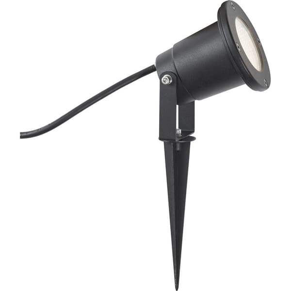 Spike Spotlight Svart inkl. LED Justerbar IP65 med Sladd och Stickpropp - Basic Black