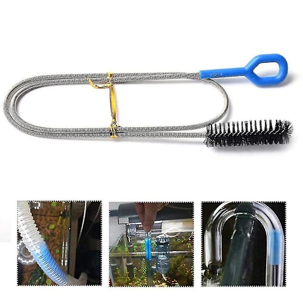 Akvariumrengöringsborste, Flexibel Tube Rörborste 155mm Rostfri