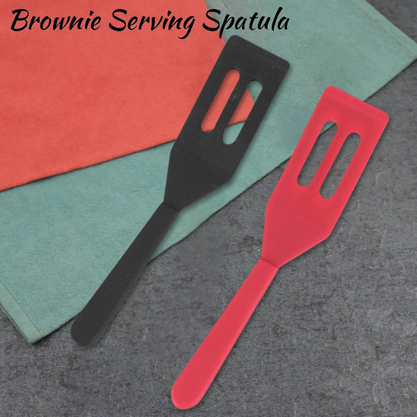 Brownie-serveringsspatel Nonstick silikonservering Turner Varmebestandig kakespatel med riller