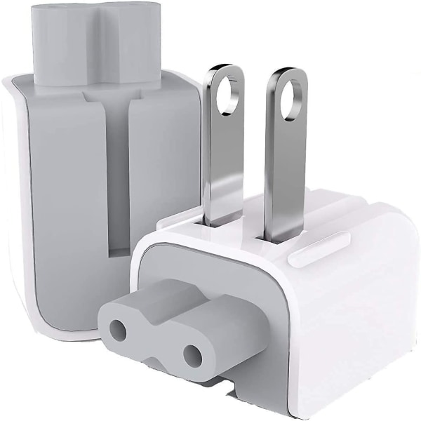 Mac AC Power Adapter Us Wall Folding Plug Duck Head, Charge Adapter Us Standard Plug Duck Head til Macbook Proairmac Ibookiphoneipodetc (2 stk)