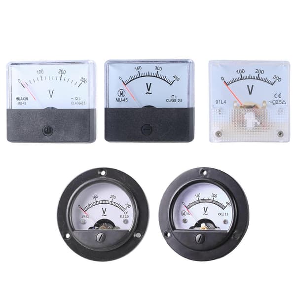 AC 0-300V AC 0-450V Analog panelvoltmeter spänningsmätare elektrisk voltmeter spänningsdisplay 300V round large met
