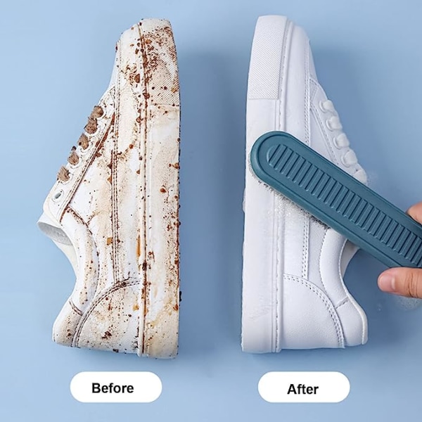 Skrubbningsborste Hushållstvätt Skrubbborste för skor Kläder Sneaker Bärbar mjuk plastrengöring Tvättborste med bekvämt grepp (grå)
