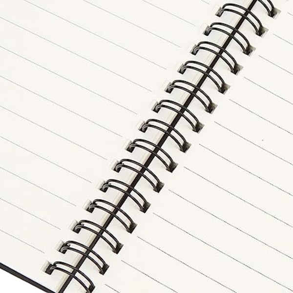 Coil Notebook, 70 sidor Portabla dubbelspolar Trådbundna anteckningsböcker Studentanteckningsblock med instickspenna Business Office Stationery (svart)