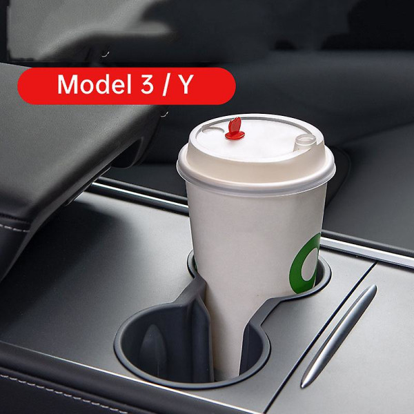 Vesikuppipidike Tesla Model 3 -keskikonsolin säilytyslaatikkoon Lisävarusteet Vedenpitävät autonaluset Tesla Model Y -automalliin 3 - Juomatelineet Gray Cup Holder