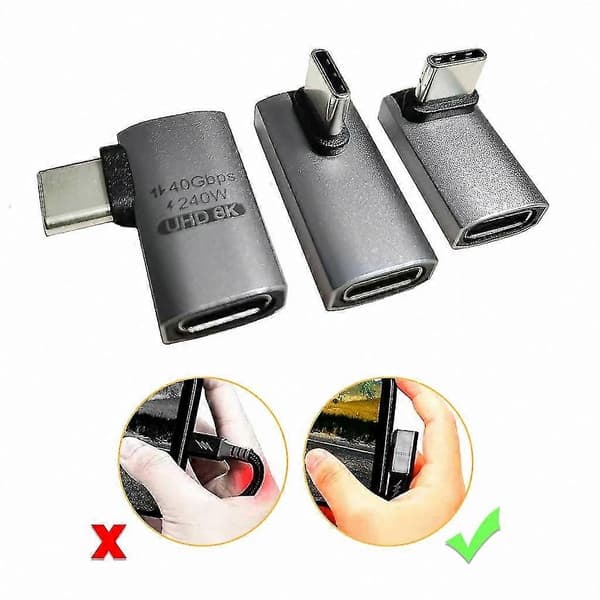 Type-C hun til han adapter 240W 8K UHD konverter A
