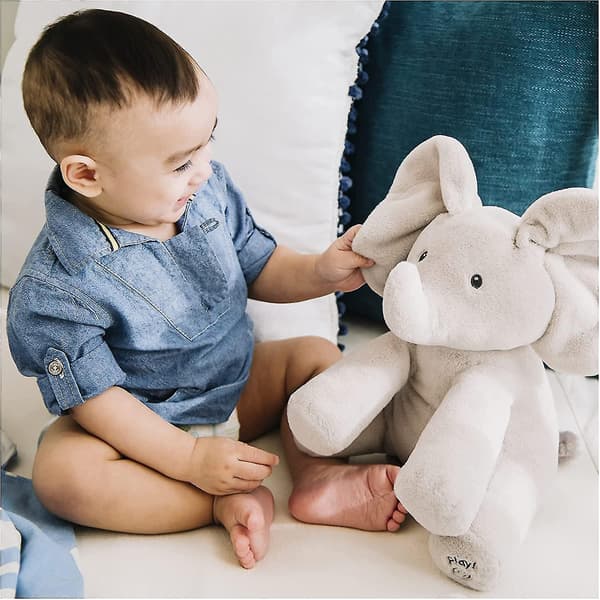Fyldt dyre bamse, grå, 12\"
