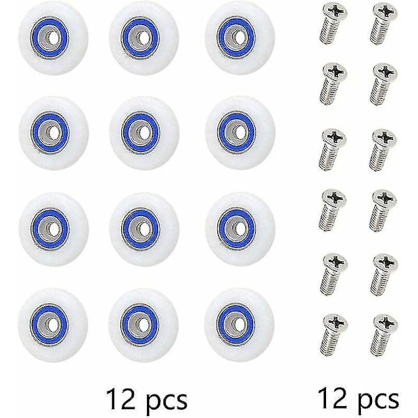 Suihkuoven pyörät Suihkuoven pyörät Suihkuoven pyörät Vaihtopyörät Suihkuoven pyörät Ruuveilla varustettuun suihkuoveen, 23mm