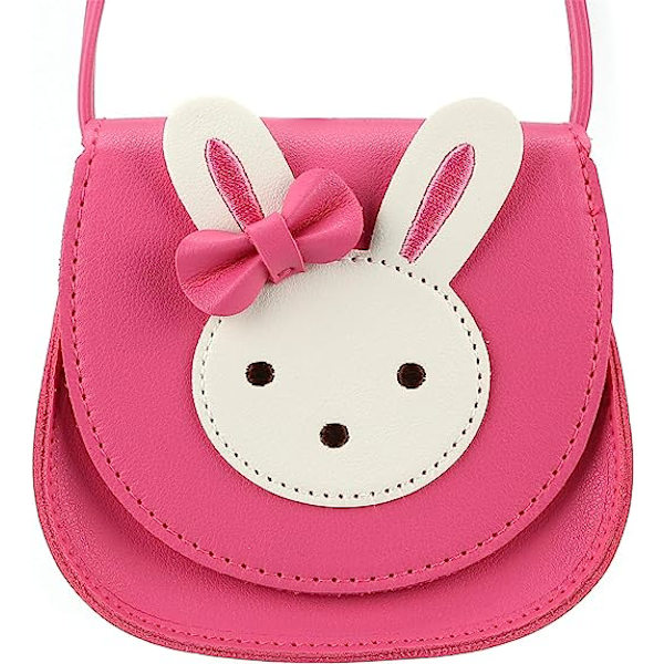 Little Rabbit Ear Bow Crossbody-veske, PU-skulderveske for barn, jenter, småbarn