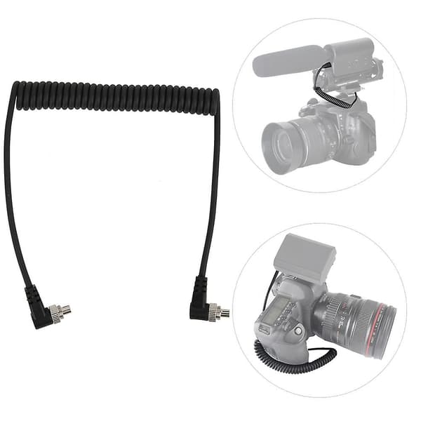 100 cm han til han Flash PC Sync-kabel med skruelås til Canon / Nikon kamera og blitzforbindelseskabel