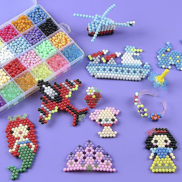 Vandopløselige bønner Forskellige samlingslegetøj Pædagogisk legetøj til børn Vandtåge Magic Beads Håndlavet vedhæng