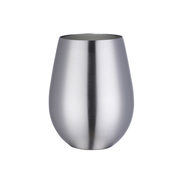 Farfi 304 rustfritt stål Vinglass Kaffe Drikke Drikke Øl Drikketøy Vannkopp Silver