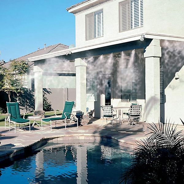 Spray Mist Cooling Irrigation System, Spray Mist För Uteplats, Vattendimma System Bevattning, Vattendimma Kylning Med Dimmunstycken Och Trädgårdsslang, Spray