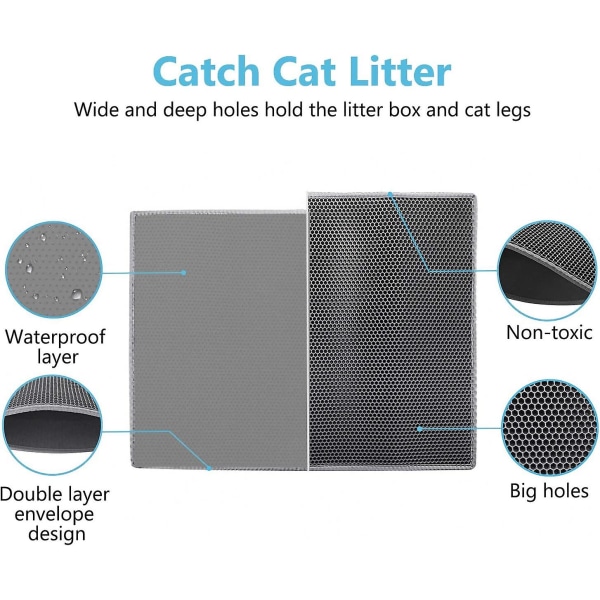 Cat Litter Scoop Teleskopiskt Långt handtag Kattsand Scooper Pet Supplies (svart handtag)