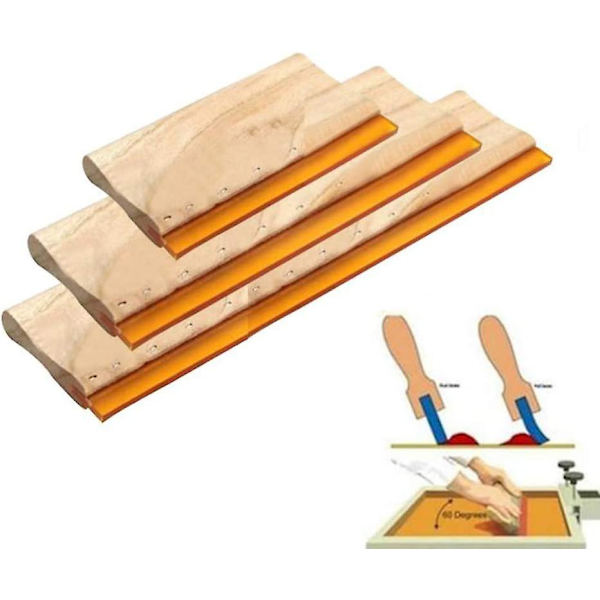 Screen Print Squeegee 15cm Wood Screen Ink Scraper For Screen Printing Tekstil