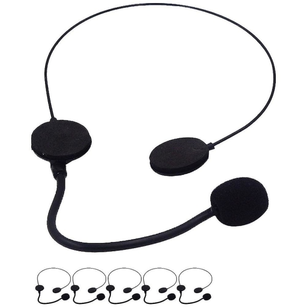 6st Toy Mikrofon Headset Dräkt Mikrofon Prop Maskerad Fake Headset Props