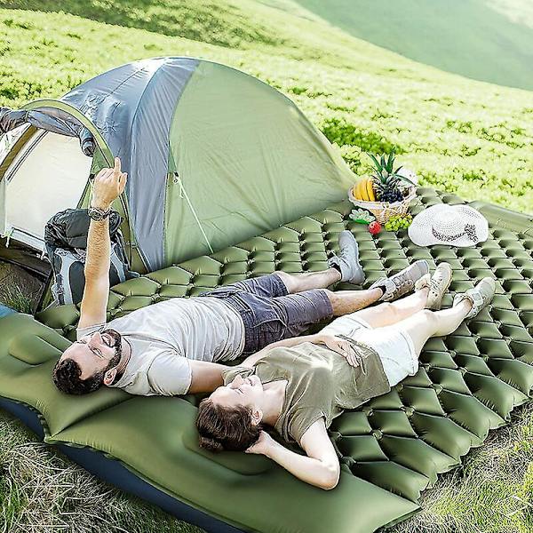 Uppblåsbar Camping Fotstöd Ultralätt 2 Personers Campingmadrass Med Kudde
