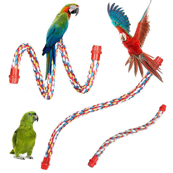 Naievear Lemmikkilintu Papukaija Papukaija Puuvilla Köysi Kela Häkki Sisustusjalusta Ahven purulelu Multicolor S