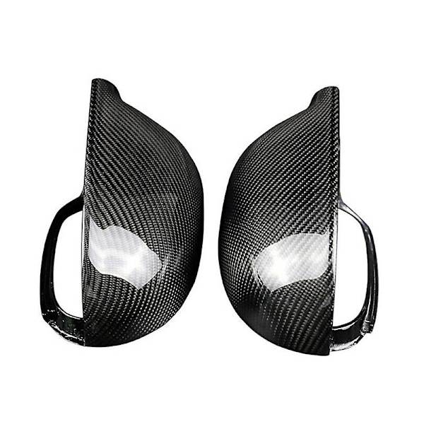 2 stk. kulfiberstil ABS sidespejlkappe erstatning til Golf 5 Mk5 2003-2009