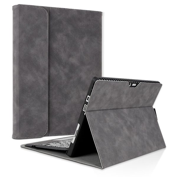 Til Microsoft Surface Go / Go 3 / Go 2 10,5 tommer Pu læder tablet-tastatur-etui Stativ Beskyttende tablet-cover Brown