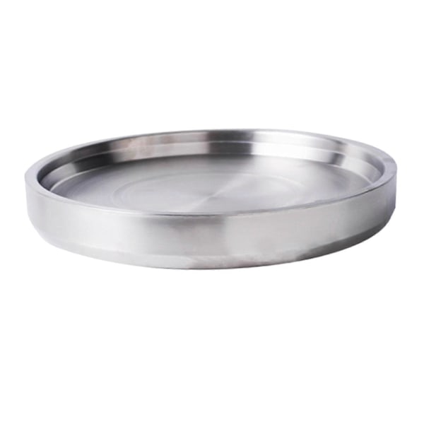 Kjølebolle Sjømat Serveringsfat Isavkjølt Serveringsbrett Lavt Fat Serveringsfat for Sjømat, Østers, Kreps Avkjølt Server 28cm Argent Optional