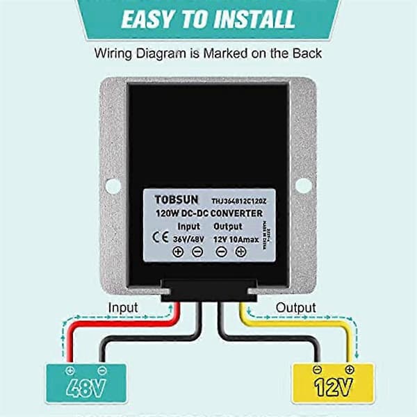 12V 10A 120W DC DC-konverter spændingsregulator til golfvogn bil o Universal strømstabilisator