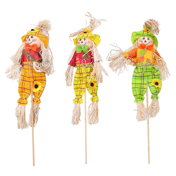 3kpl Halloween Scarecrow Bar Juhlasisustus Swing Ornaments Luokkahuoneen asettelu Koristeluun Olkinukketarvikkeet (40cm, Random Style, 3kpl pakattuna)