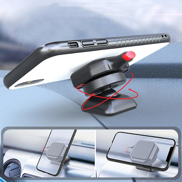 Motorcykel Bil Telefon Hållare Vägg Instrumentbräda Snabbmontering Desktop Mobile Mount Stand Support För Xiaomi Iphone Biltillbehör| | Black Car